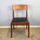 Set of 6 dining chairs by Henning Kjaernulf for Korup Stolefabrik, teak and leather, 1960s.