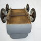 Poussette de poupée année 40 bois et aluminium