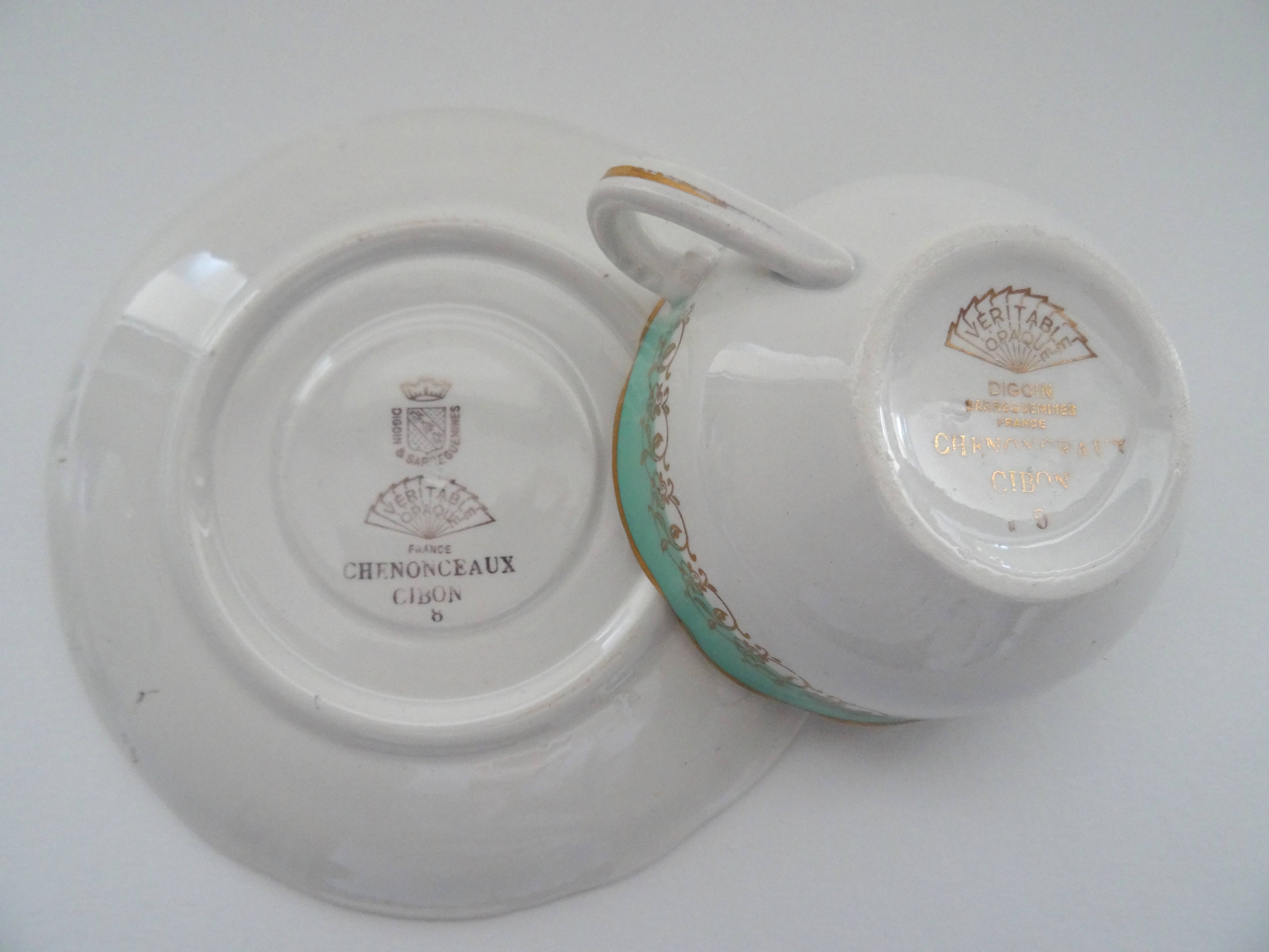 Tasses à café Sarreguemines Digoin
