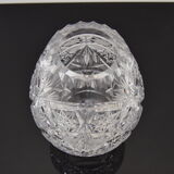 Vintage Cut Crystal Glass Vase, Glasswork Novy Bor, 1950's.