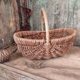 French vintage oval basket