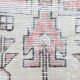 4x9 handmade distressed wool vintage rug 267x129cm