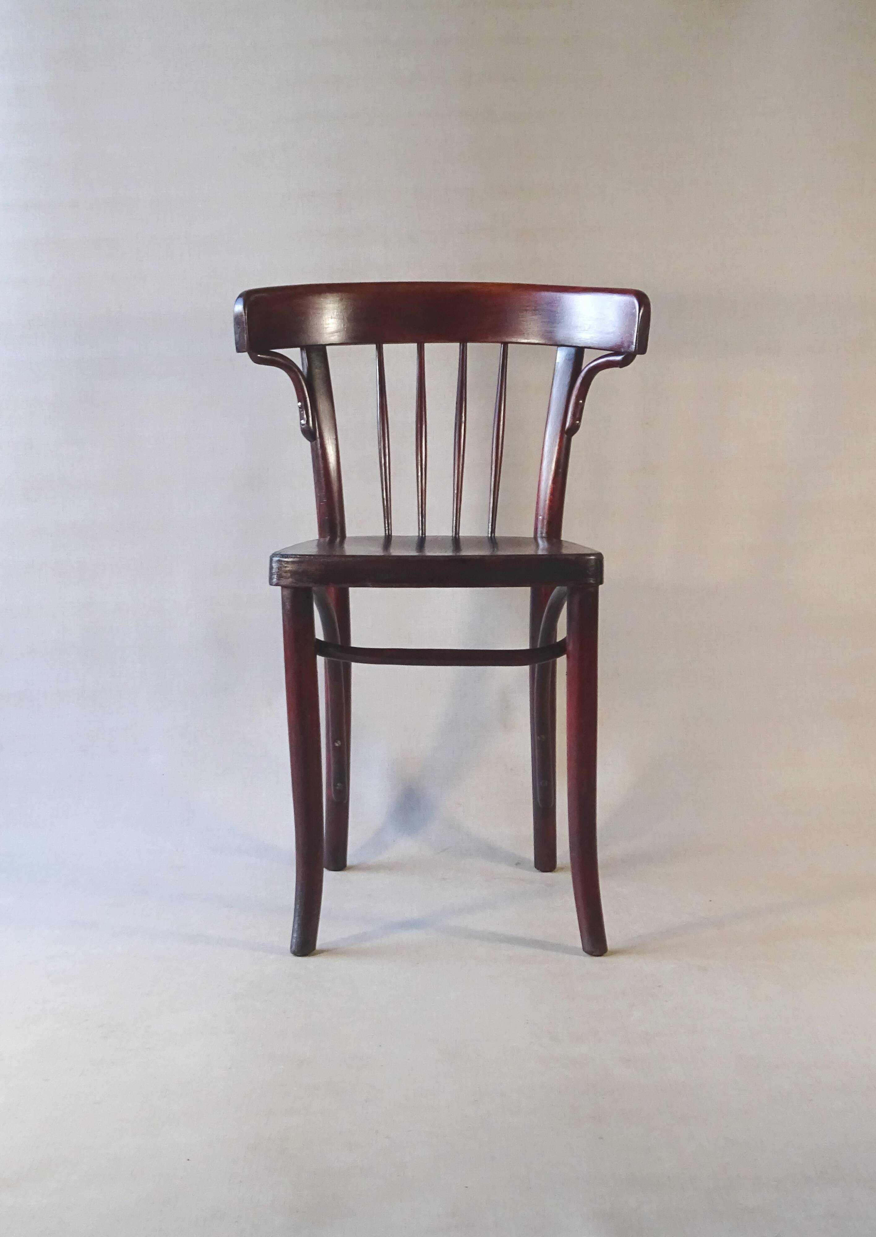 Two Art Deco Thonet bistro chairs, Model A 429.