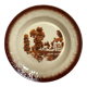 Earthenware plate from Moulin des Loups with stencil pattern.