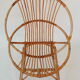 Fauteuil en rotin années 50