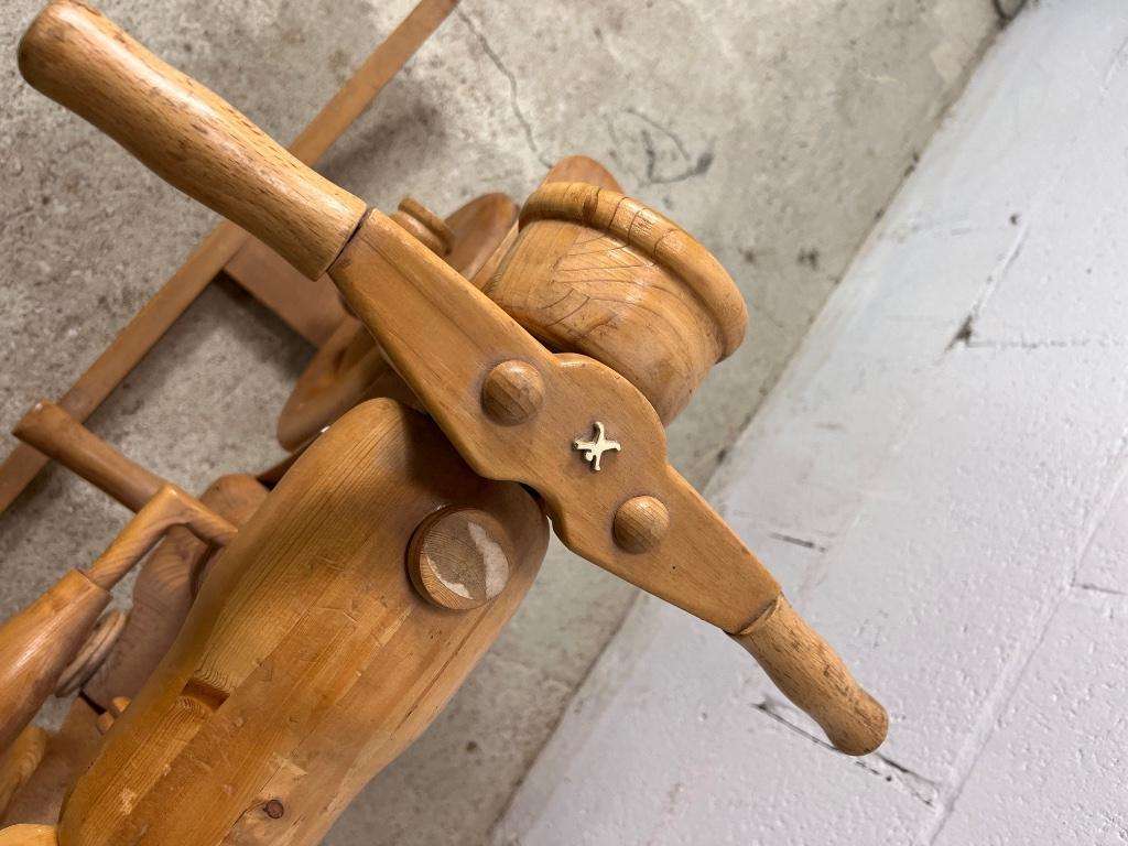 Vintage wooden motorcycle