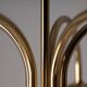 Vintage brass floor lamp with five opaline glass shades, mid-century, Czechoslovakia, 165 × 60 × 30 cm