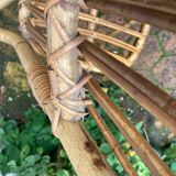 Lot de 10 chaises en rotin vintage