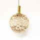 XL amber bubble glass pendant light by Helena Tynell for Glashutte Limburg