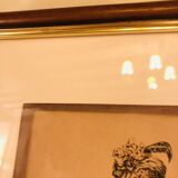 Peinture : Gravé « style français 19e siècle ».