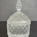Vintage molded glass candy box