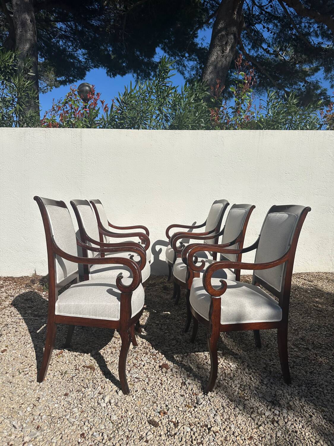 6 chairs from the Restauration period, circa 1815-1848