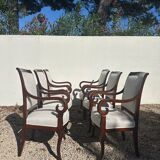 6 chairs from the Restauration period, circa 1815-1848