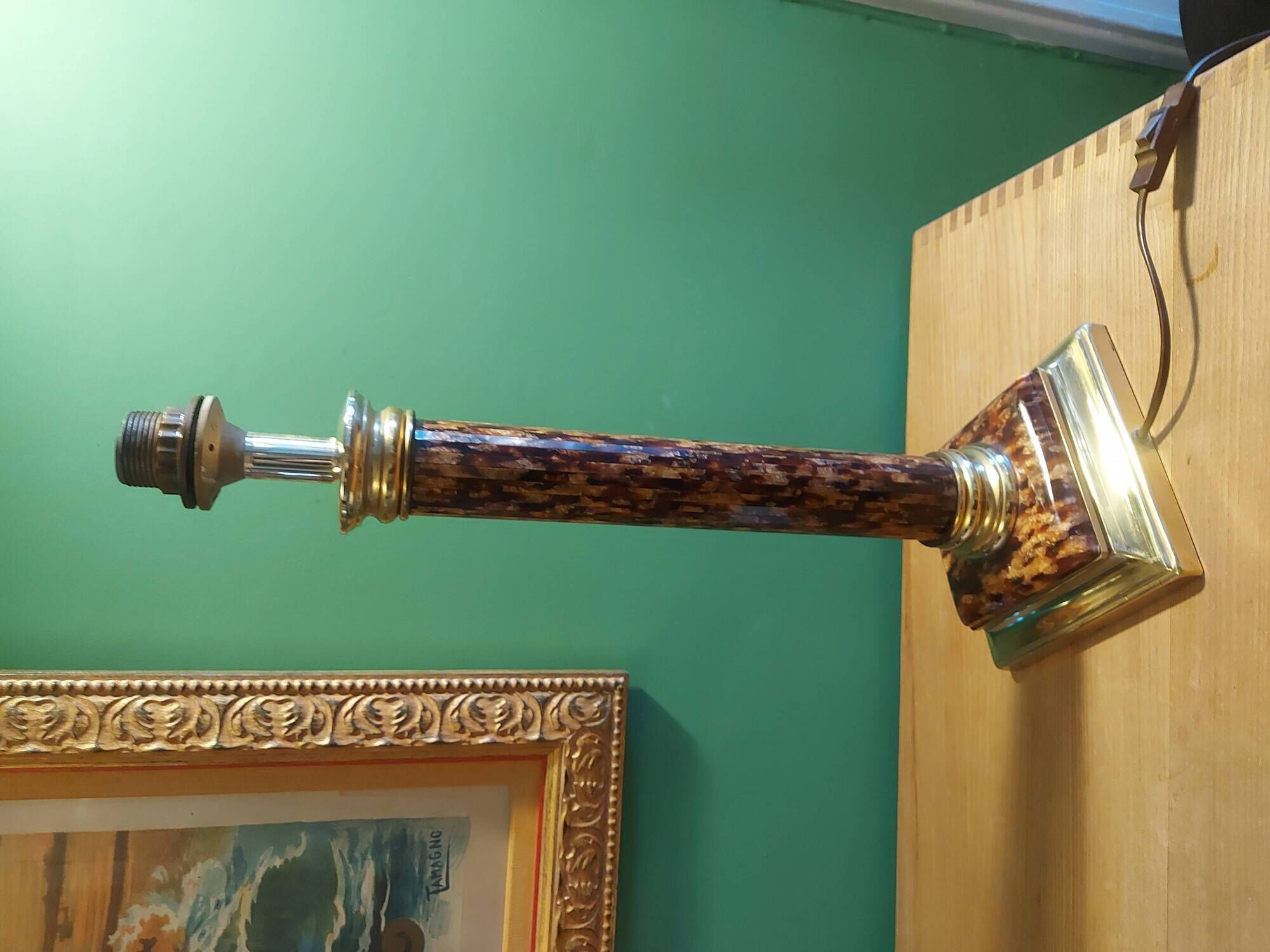 Lamp foot column tortoiseshell way of the house Le Dauphin