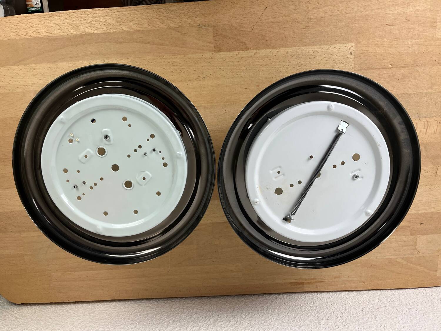 Pair of opaline and metal wall lights