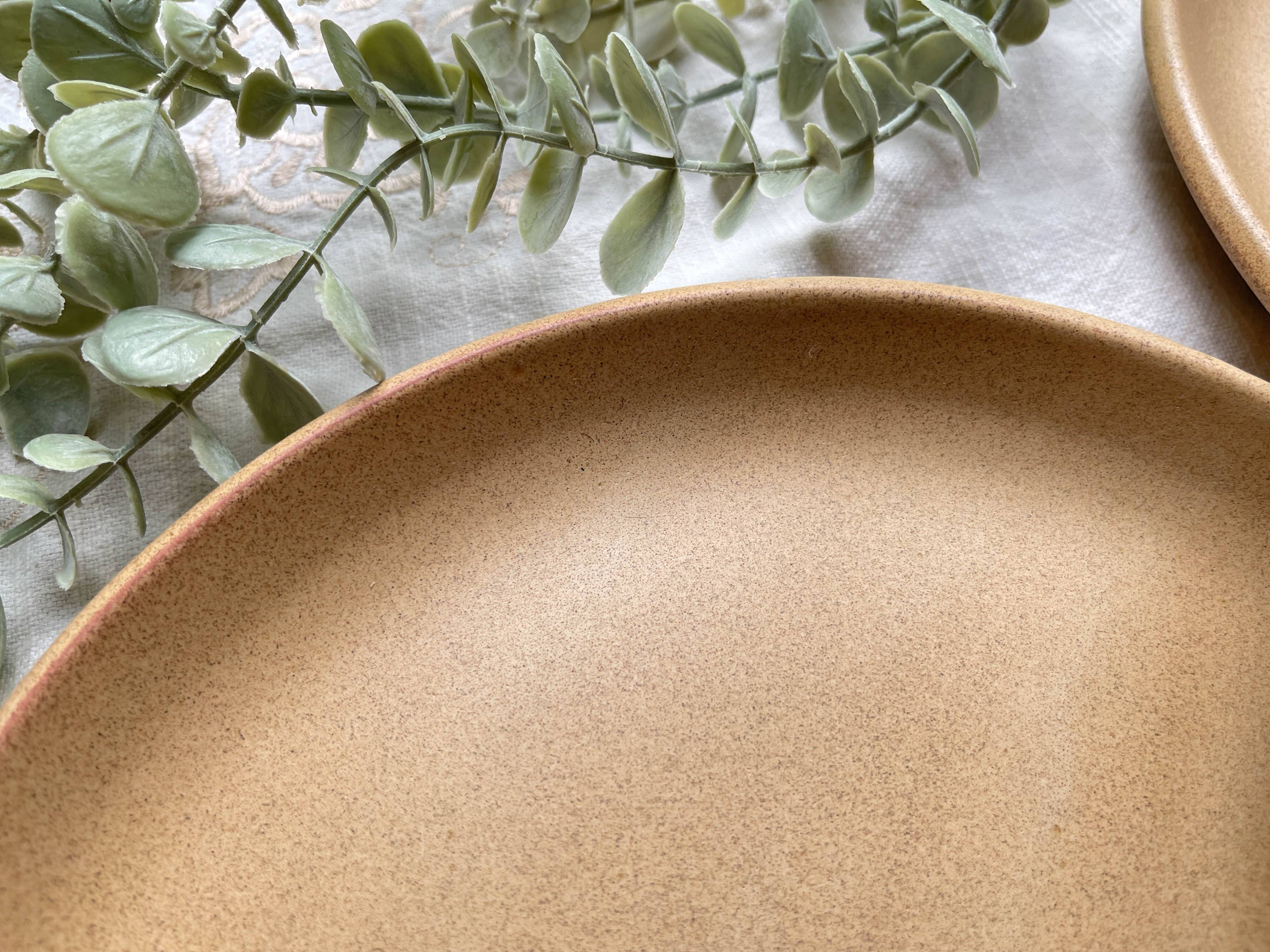 3 Vintage Sarreguemines Stoneware Plates, Fermette model, made in France