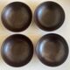 set of 4 plates cap in Scandinavian potter's sandstone Sweden 1960