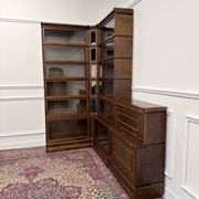 Classic English Globe Wernicke Style Corner Bookcase
