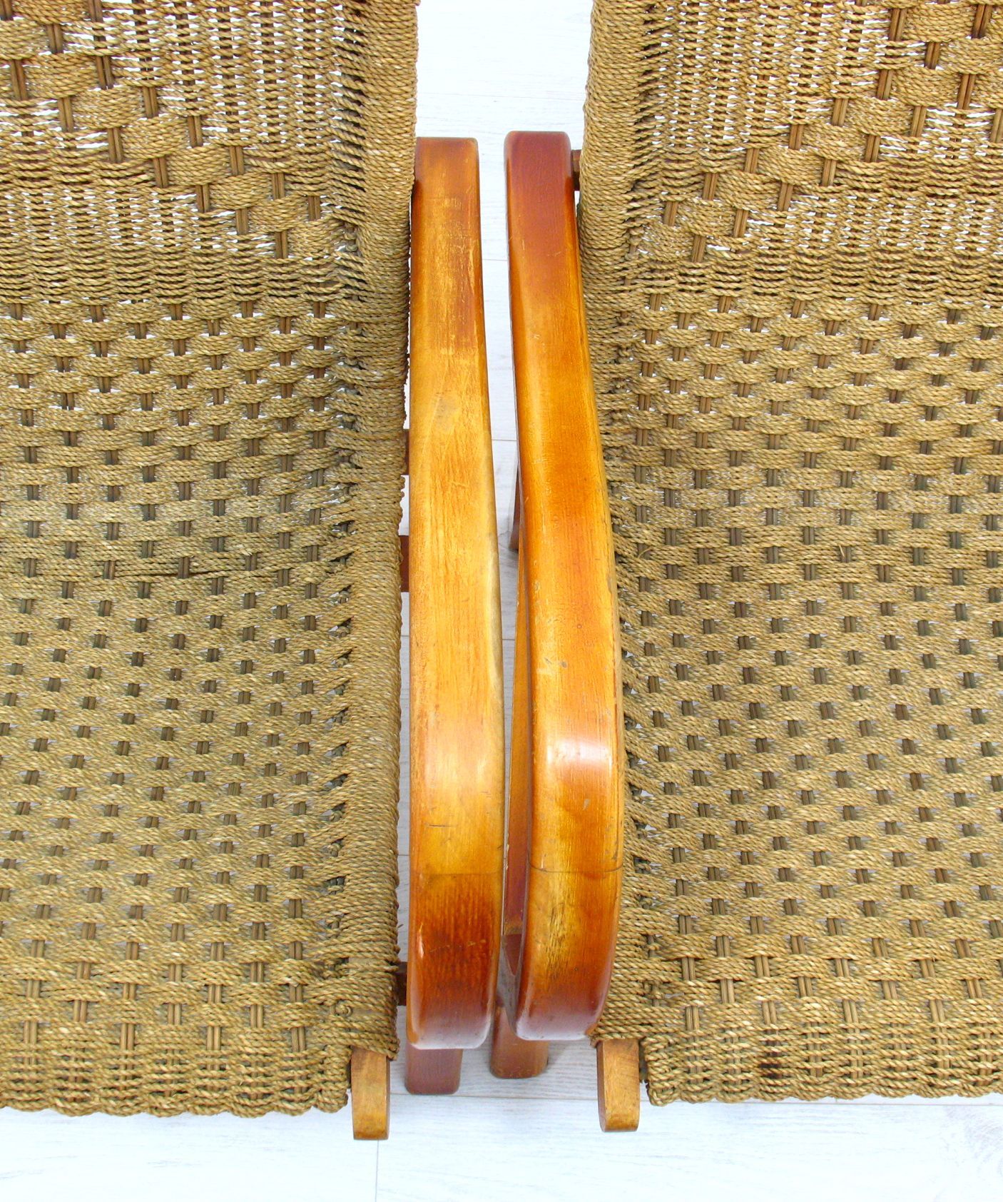 Chaises en corde vintage, 1970