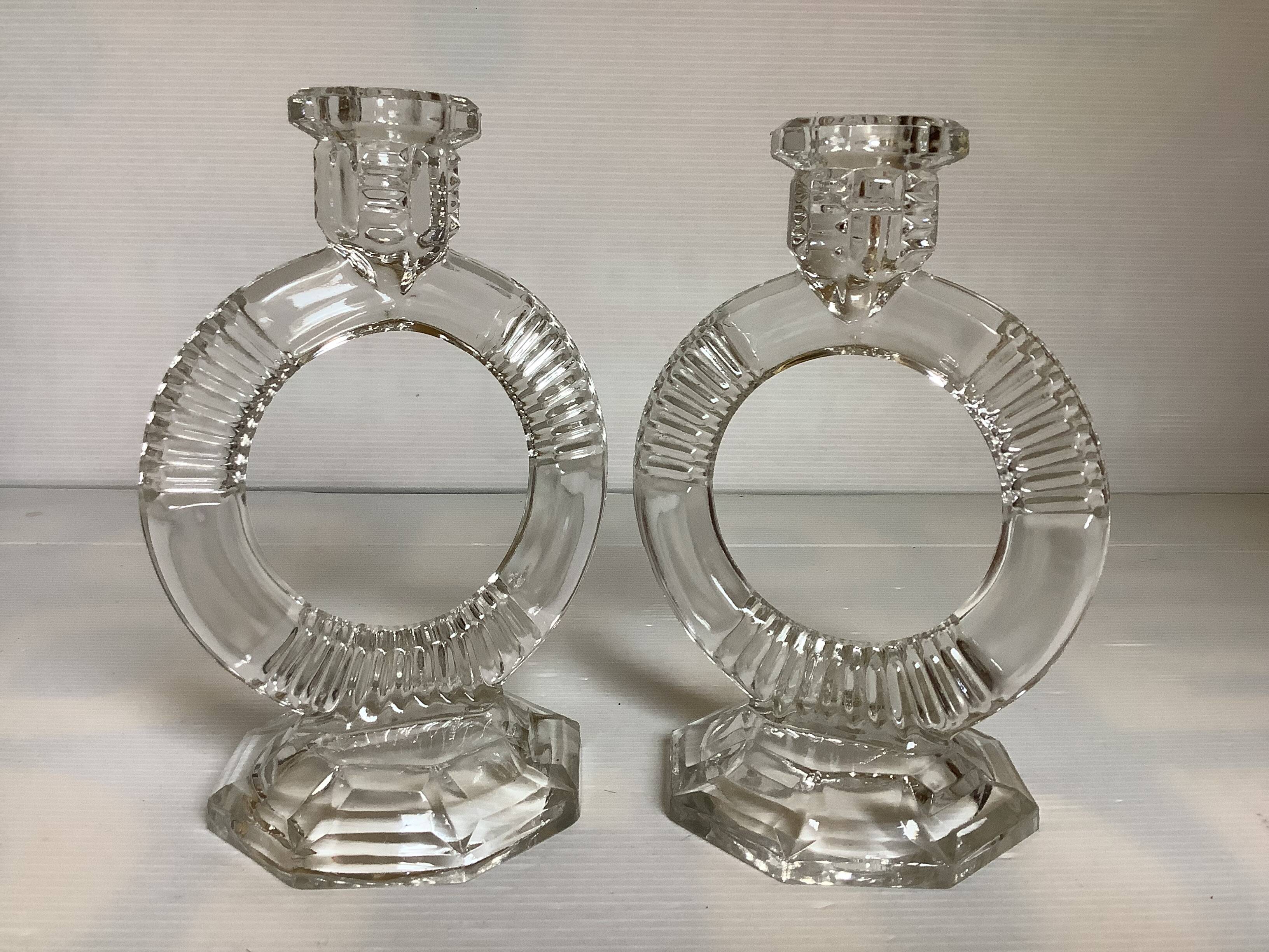 Pair of Libochovice candlesticks 1934 art deco