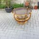 Vintage rattan coffee table 1970