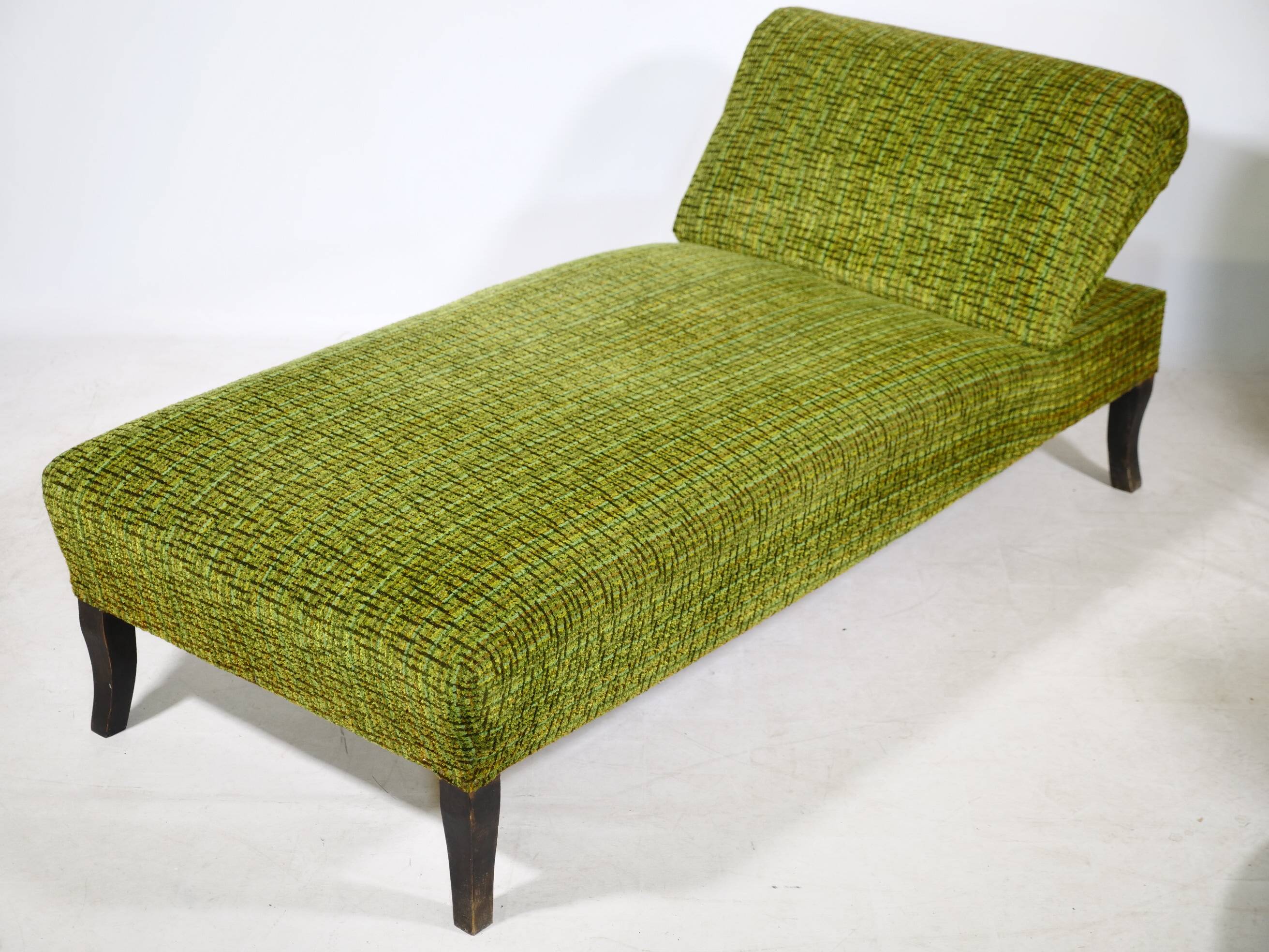 Mid-Century Daybed Chaise Lounge in Fabric, 1960s