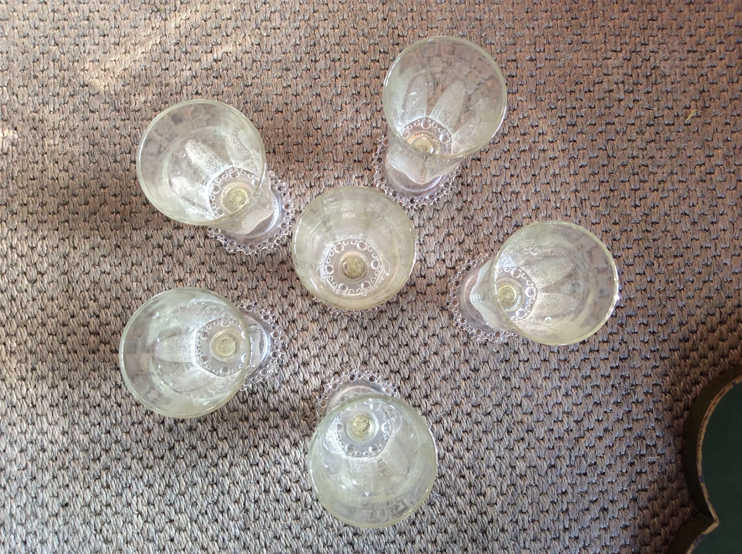 Series of 6 glasses