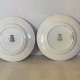 Paire d’anciennes assiettes fruits saint Amand