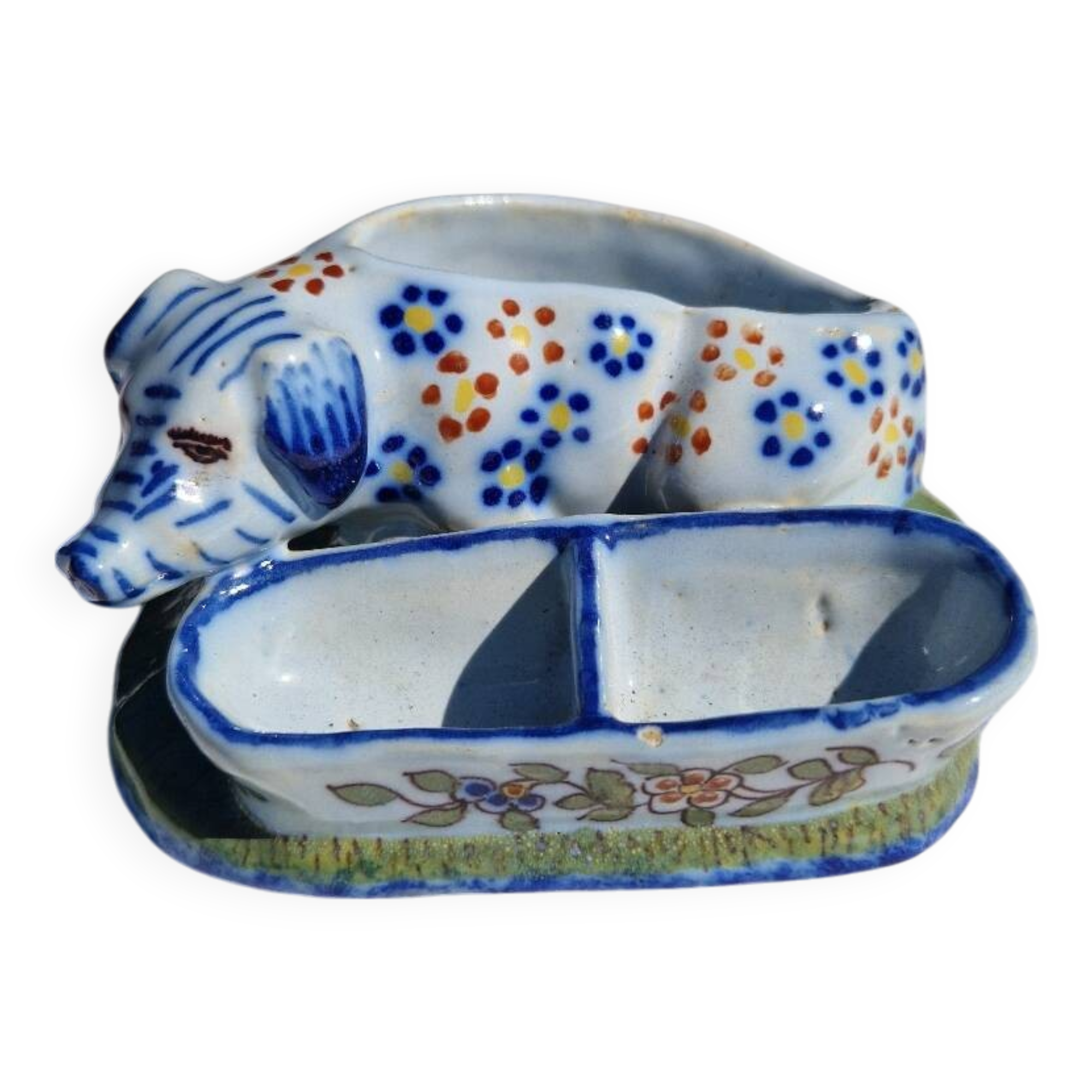 Antique 19th Century Pig-Shaped Salt and Pepper Shaker