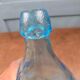 Vintage Italian aqua blue carafe "Fruit Juice", relief glass Casadis Milano