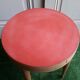 Tabouret Baumann XX hetre and red formica