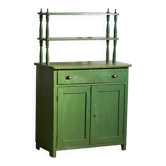Ancien meuble de cuisine vert émeraude (vers 1920)