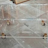 Designer console coffee table Plexiglas David Lange
