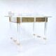 Bureau en verre acrylique et laiton par Charles Hollis Jones