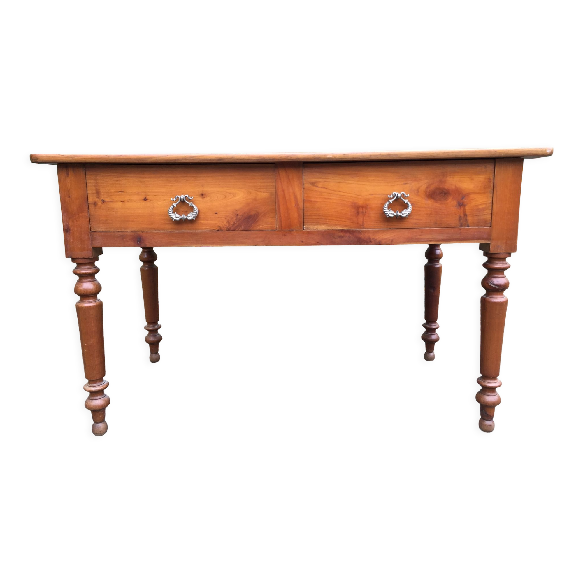 Louis Philippe style farmhouse table in solid cherrywood