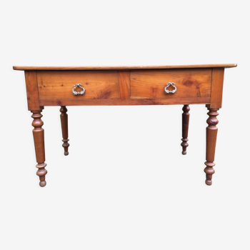 Louis Philippe style farmhouse table in solid cherrywood