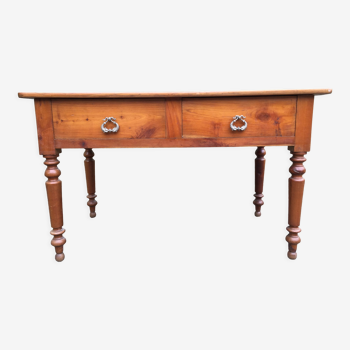 Table de ferme de style Louis Philippe en merisier massif