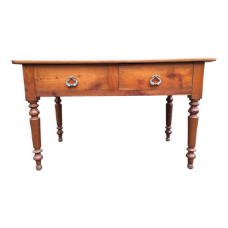 Louis Philippe style farmhouse table in solid cherrywood