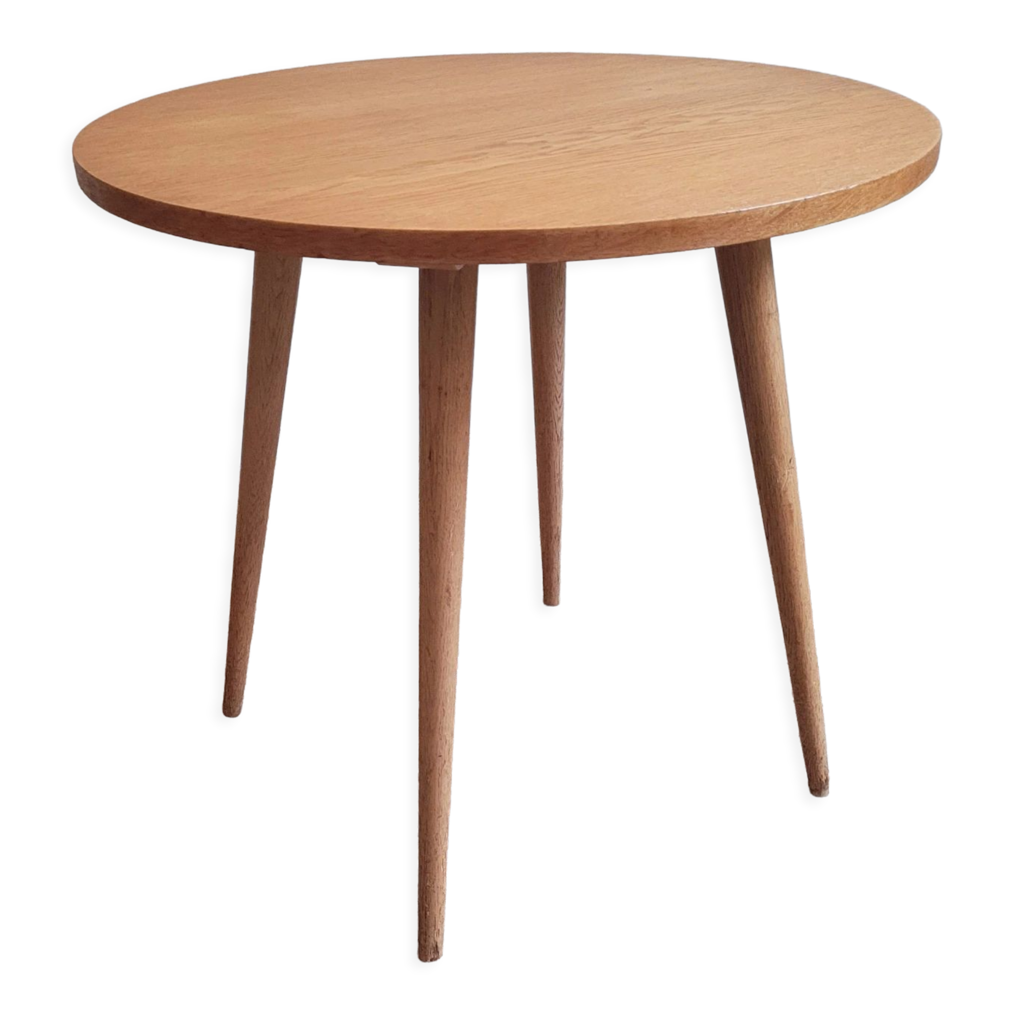 Vintage oak round coffee table