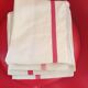 4 Linen tea towels. Red stripe.