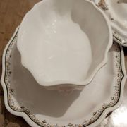 Soup tureen and dish signed Bondil from Moustiers, Provençal art pottery.
