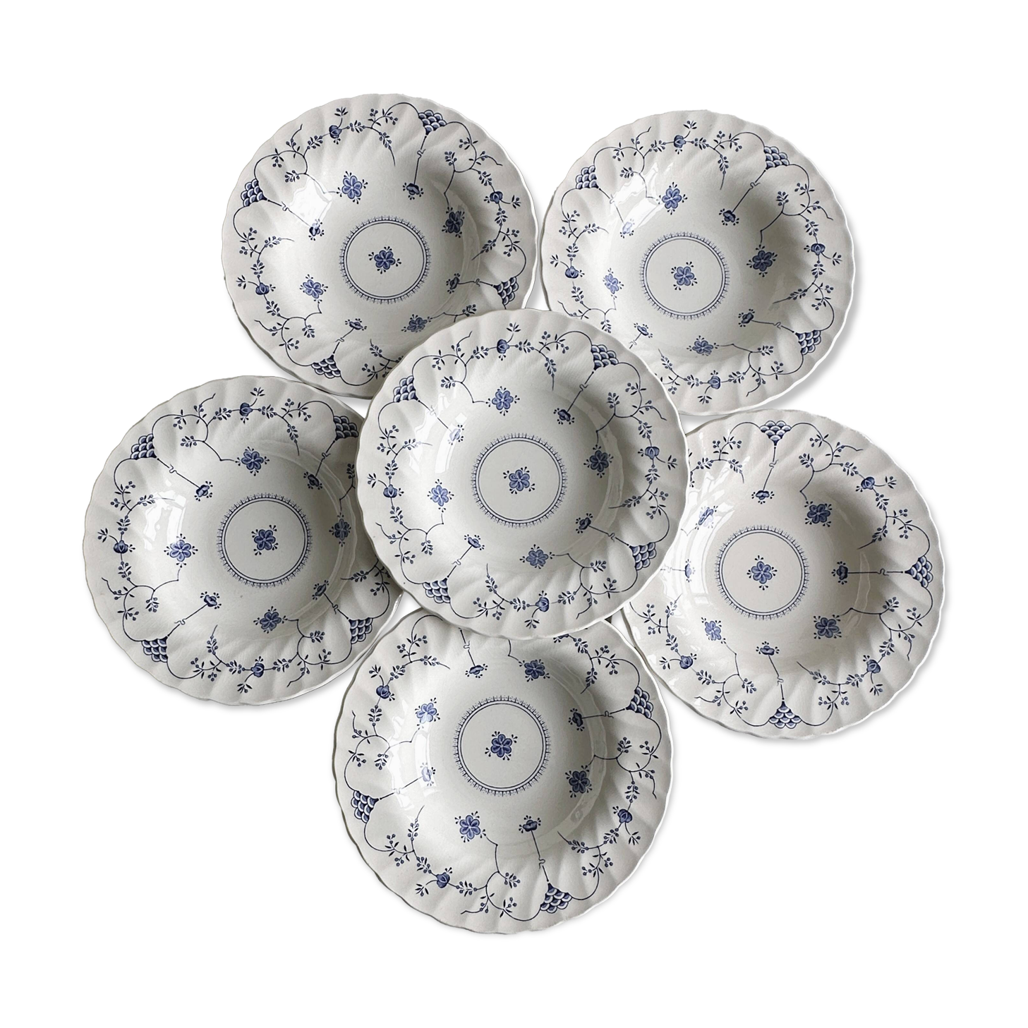 6 assiettes Myott en porcelaine anglaise