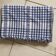 Blue/White checkered tablecloth.