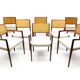 Set of 8 Danish Dining Chairs in Rosewood & Rattan attr. Niels Moller