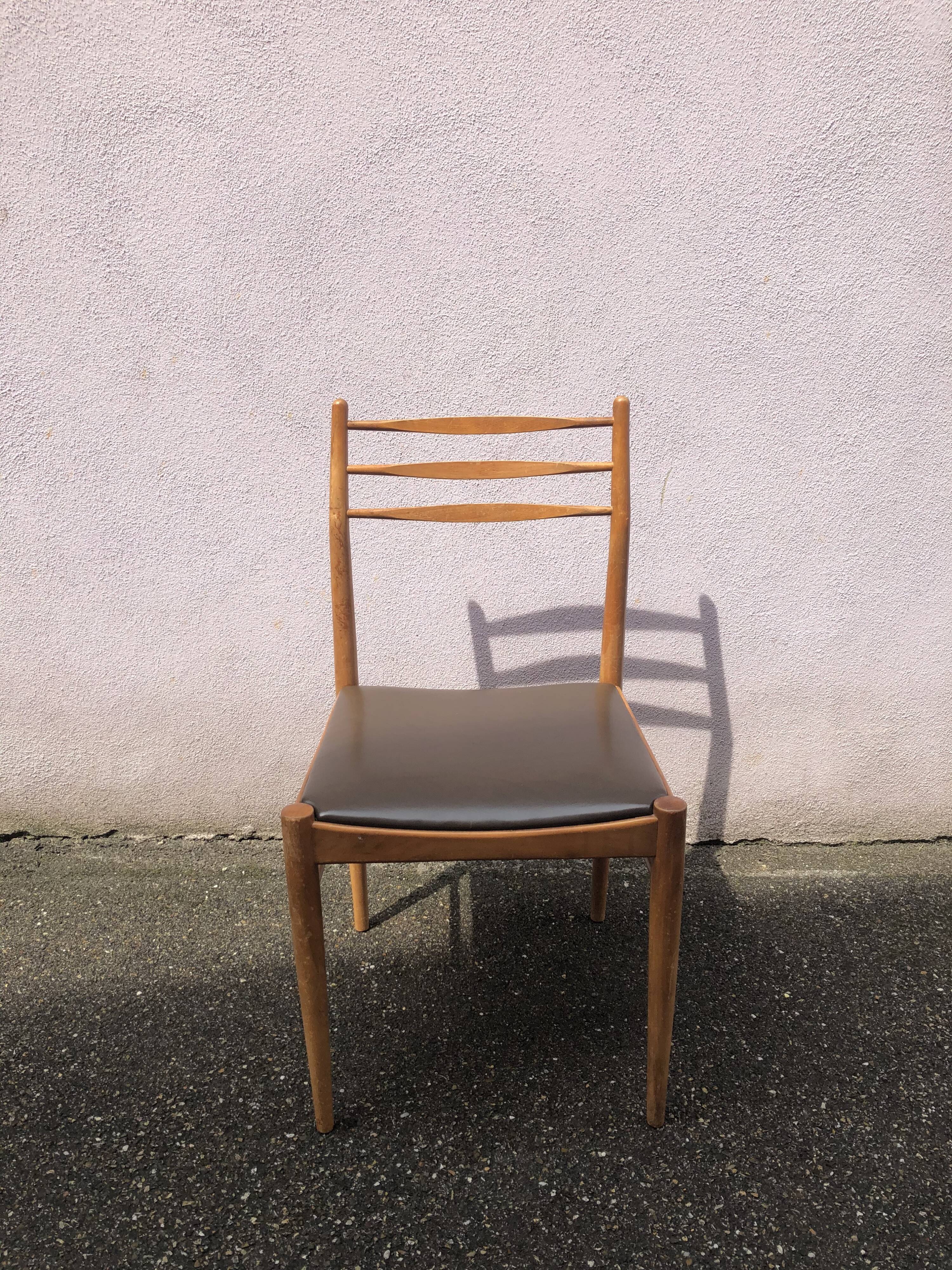Série de 4 chaises scandinaves