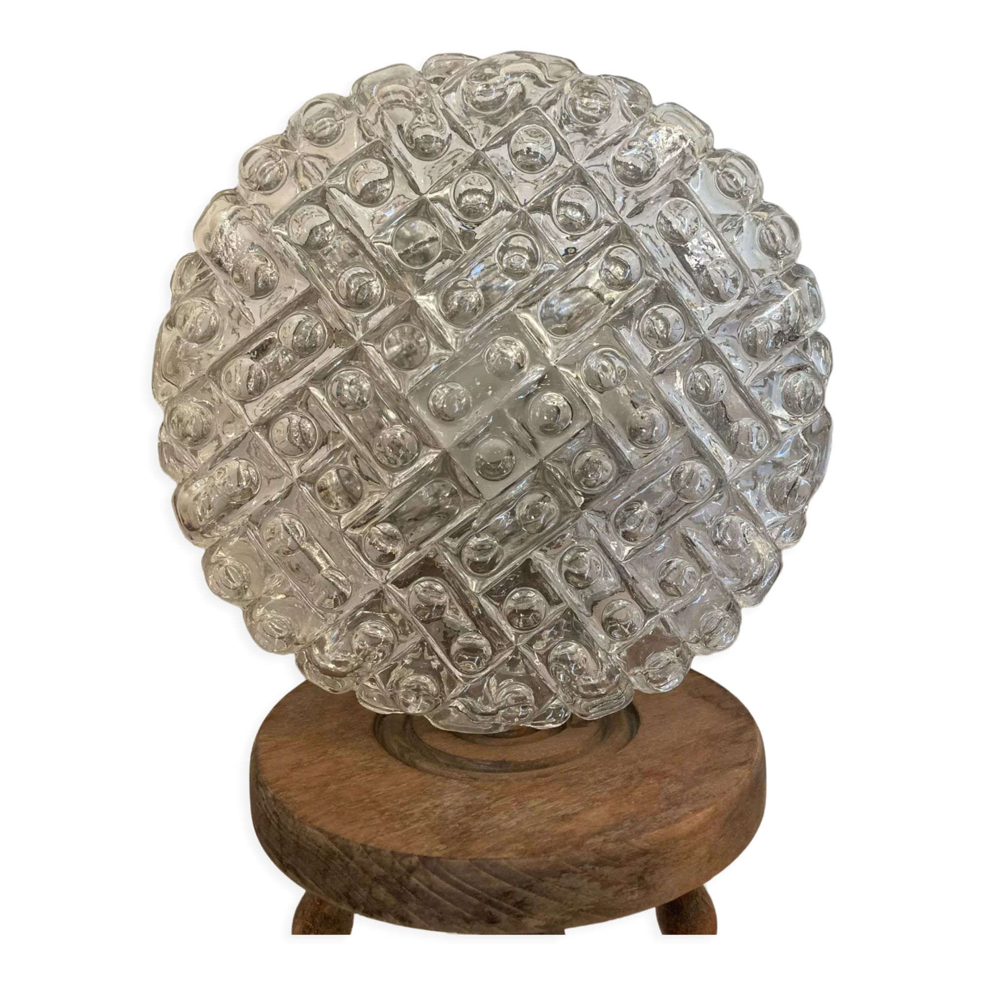 Glass ceiling lamp 1970