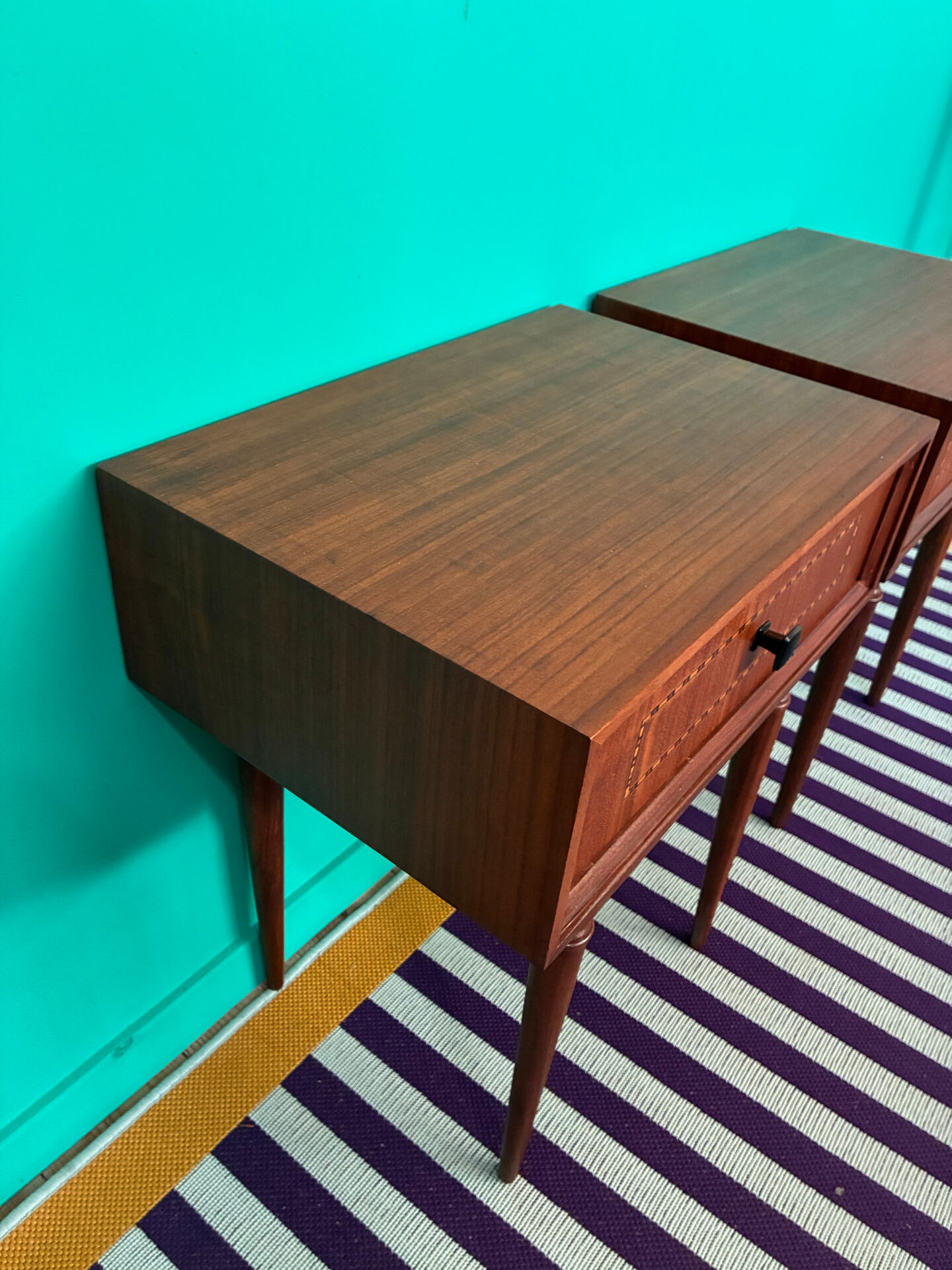 Pair of vintage Scandinavian bedside tables