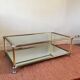Table basse verre et miroir années 70/80