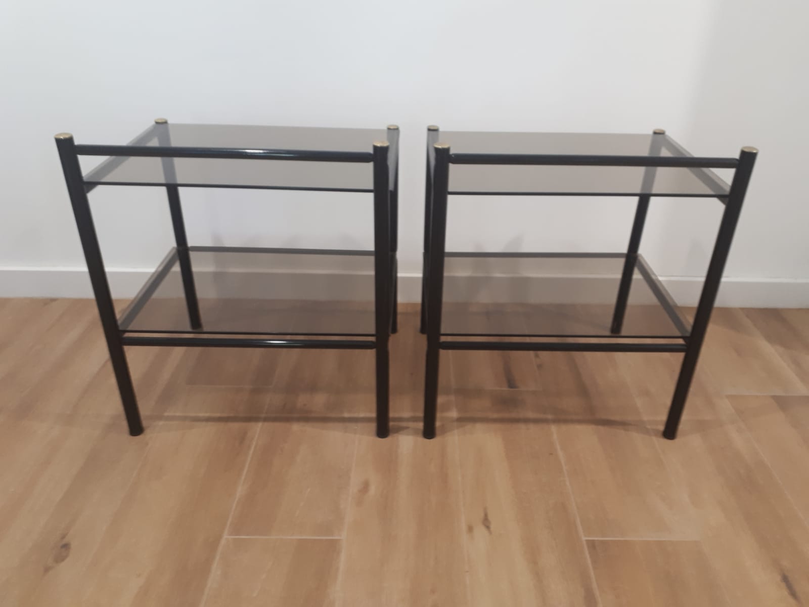 Pair of bedside tables, Italy, 70s/80s