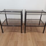 Pair of bedside tables, Italy, 70s/80s